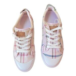 Coach Pink Plaid Women's Sneakers
